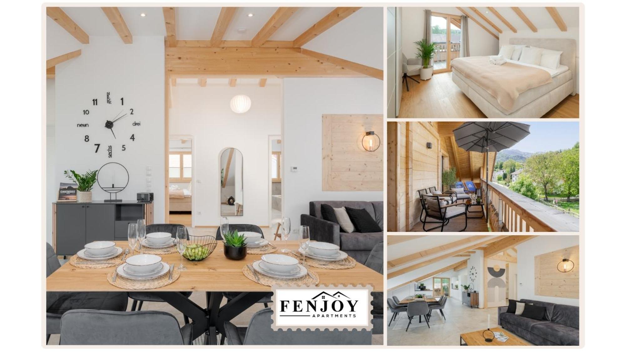 Fenjoy: Ferienapartment Mit Bergblick / Balkon / Bbq Bernau am Chiemsee Exterior photo